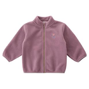 宝宝摇粒绒外套秋冬婴幼儿加厚保暖儿童上衣男童加绒开衫女童秋装