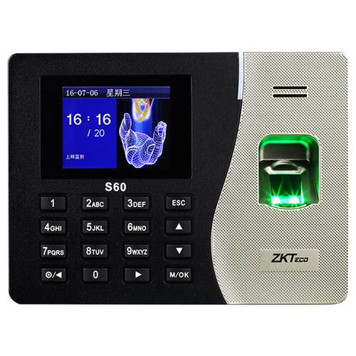 ZKTECO/熵基科技s60 指纹考勤机 网络打卡机 上下班签到免软件