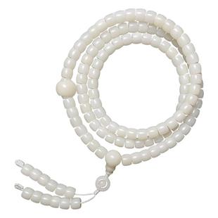 白玉菩提根手串原籽直切桶珠 老型108颗手串项链跑环手链男女文玩