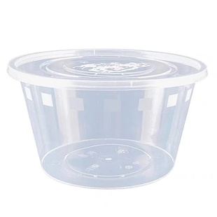 一次性餐具碗筷套装家用汤碗饭盒筷子加长硬质塑料圆形打包快餐盒