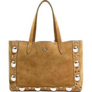 [礼物]华伦天奴VALENTINO男女同款 NELLCOTE中号绒面牛皮革手袋