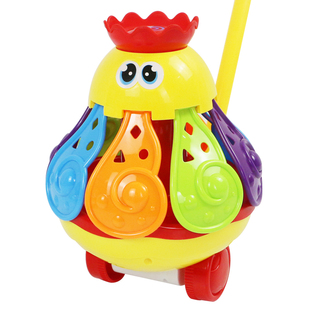 新品推推乐手推玩具动物儿童宝宝学步户外加粗推杆带响声车轮