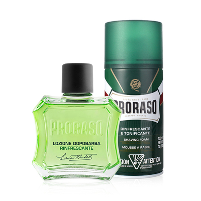 PRORASO男士剃须泡沫须后水组合