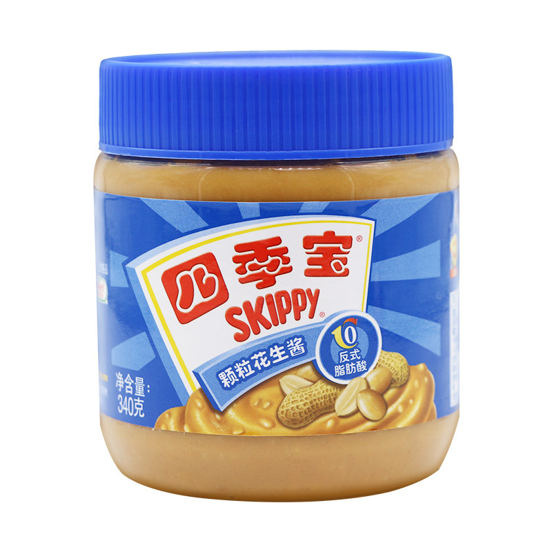 四季宝340g土司冷面颗粒花生酱