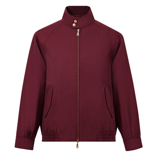 【精纺羊毛天丝】CULTUM哈灵顿红色立领夹克男休闲复古哈林顿外套