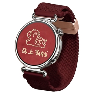 适用oppowatchx2mini表带oppowatchX手表watchX2磁吸4pro编织新款watch智能oppo高级女款弹力替换女生腕带jw