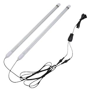 下滤专用LED防水灯管T8一拖二三色切换鱼缸水族水草照明大型增艳