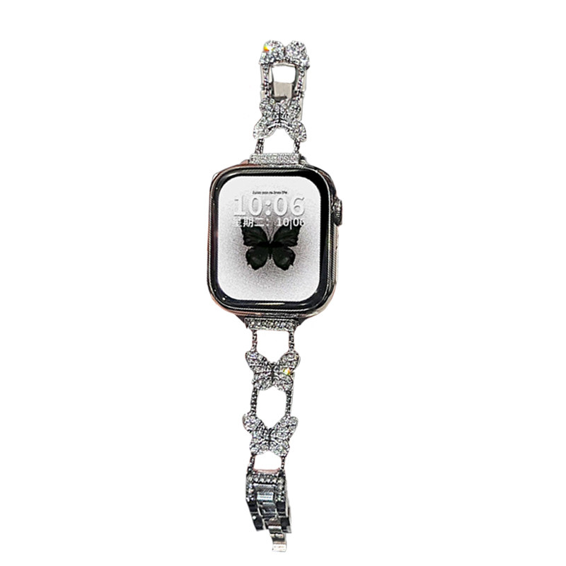 瘦身蝴蝶镶钻iwatchs10手表带987