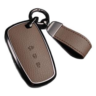 适用福特车钥匙套蒙迪欧福克斯锐界探险者锐际金属壳真皮包扣高瑞