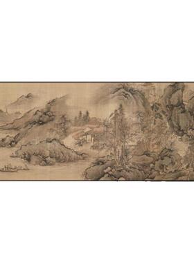 餐厅新中式著名山水国画装饰画