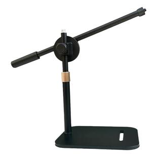 2023金属麦克风话筒电容麦支架桌面圆方盘直播架子夹子台式斜杆式