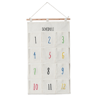 幼儿园接送卡挂袋加厚帆布借书卡口罩储物袋可水洗记录卡片收纳袋