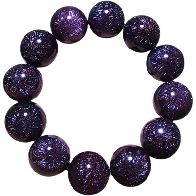 天然黑超七手链聚晶慧神烟花