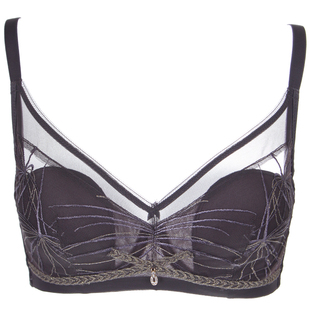 依曼丽性感薄款轻盈舒适调整型软钢圈 防走光透气大码文胸YA19605