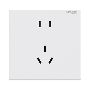 施耐德境尚芙蕾白带LED开关插座官方旗舰店肤感带开关插座面板白