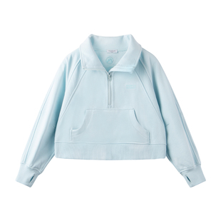 女童立领拉链运动卫衣春装中大童亲肤透气上衣挺括有型外套