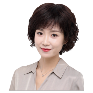 假发女短发真发全真人发妈妈女士全头套中老年短卷发真头发套自然