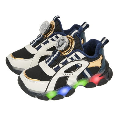泰兰尼斯冬儿童闪灯加绒运动鞋