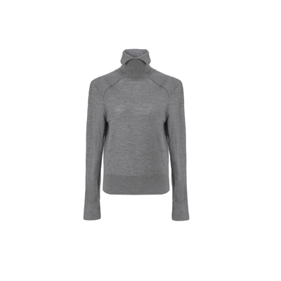 纯羊毛阔肩高领毛衣打底衫