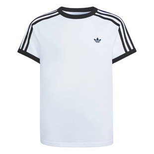 adidas阿迪达斯大童三叶草三条纹半截袖3 STRIPES短袖T恤 KE0920