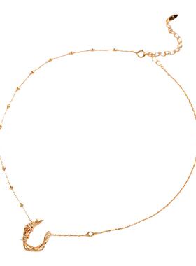 新款法式柳叶高级感设计锆石珍珠开口戒指小众拼接项链轻奢气质女