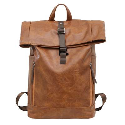 高级感复古双肩包男新款时尚百搭潮牌休闲背包女学生电脑旅行书包