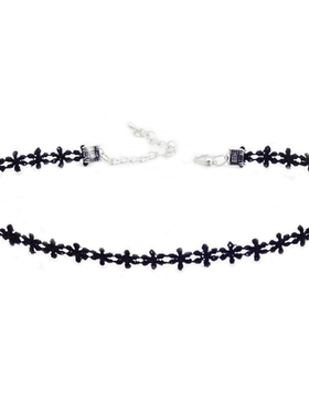 花朵蕾丝项圈复古少女项链锁骨链