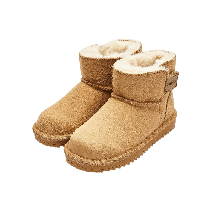 巴拉巴拉女童长毛绒加绒雪地靴厚