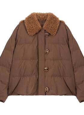 KEIKO手工贴布萌兔短款羽绒服