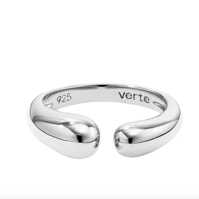 韩国verte宽版开口925银戒指