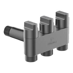 潜水艇加长一进三出角阀三出水多功能分水阀独立开关洗衣机水龙头