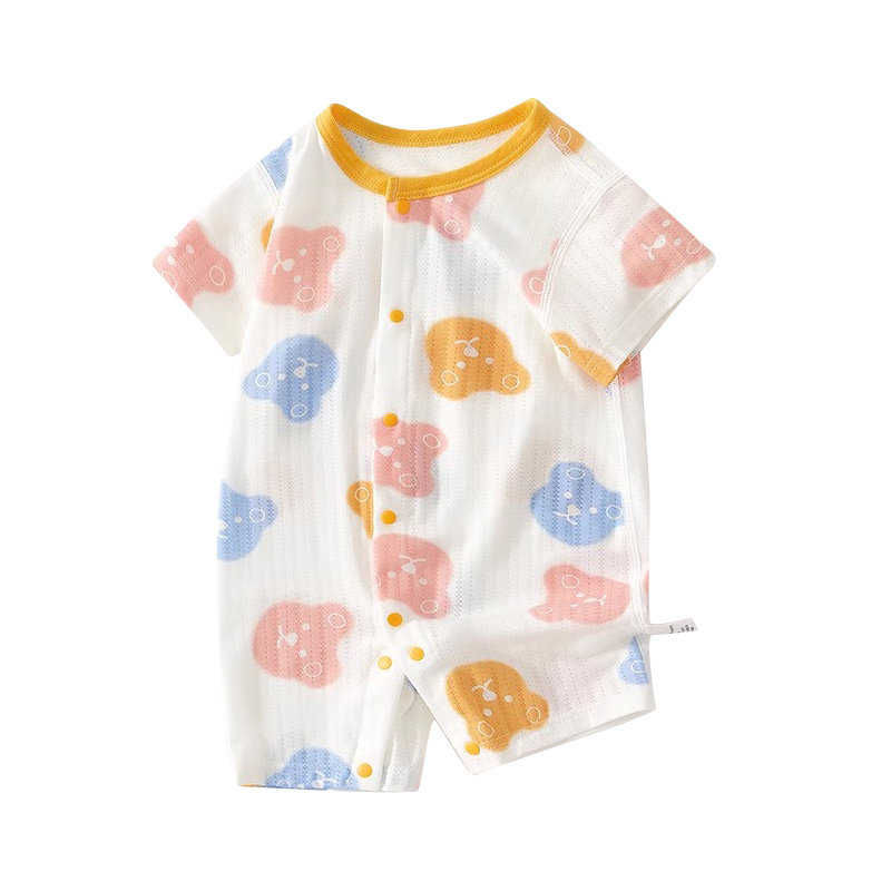 衣服连体衣男女短袖哈衣外出夏装