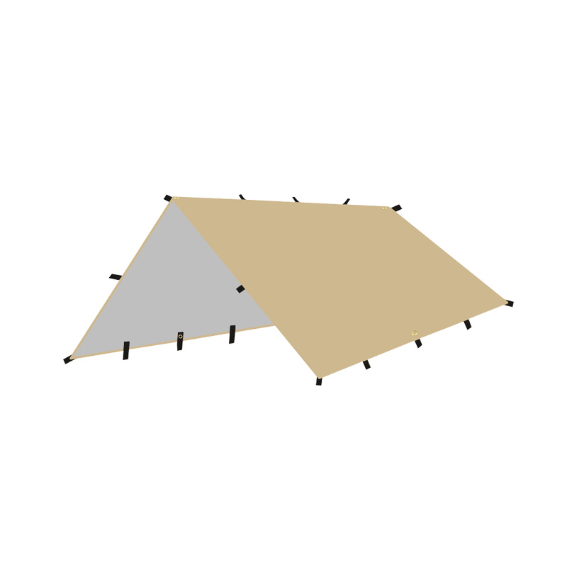 多挂点方形露营天幕轻量化徒步庇护所户外超轻帐篷涂银幕布便携小