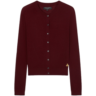 【可机洗+美利奴羊毛】TeenieWeenie小熊女装25秋款圆领针织开衫