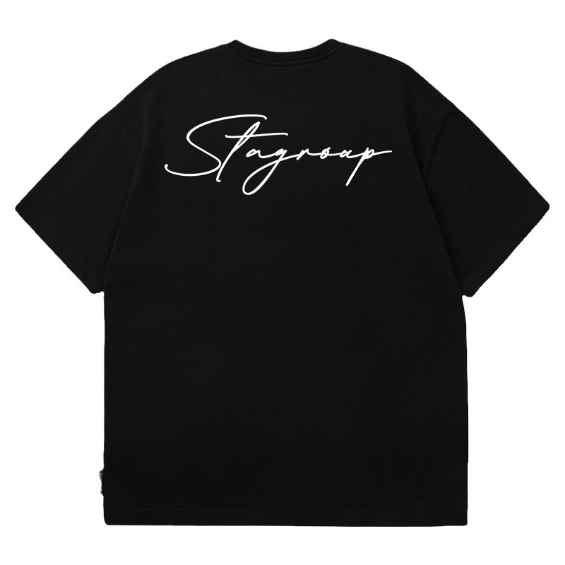 STA复古印花logo短袖男女