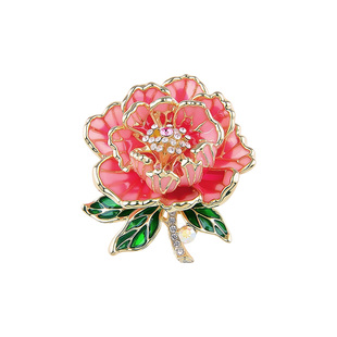 奢华气质牡丹花胸针女士2026新款高端大气西服别针上档次高档配饰