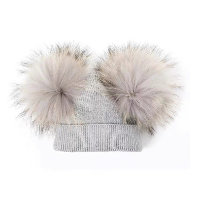 NoahEllie兔绒套头翻边洋气帽子