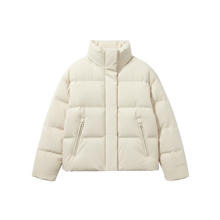 【黑标鹅系列】鸭鸭立领短款鹅绒服女2025新款防风加厚保暖外套冬