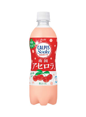 日本进口朝日可尔必思季节限定南国樱桃味乳酸菌碳酸饮料500ml