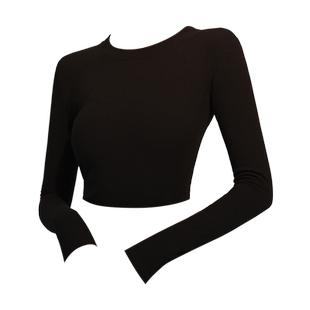 双面德绒打底衫女士内搭2025新款秋冬季长袖保暖秋衣修身黑色上衣