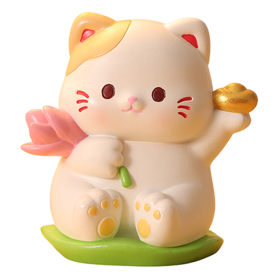 不焦虑放青松可爱猫咪趴趴小摆件