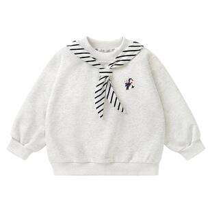 右欧童装男童卫衣套装假两件儿童学院风春装上衣宝宝春秋套头衣服