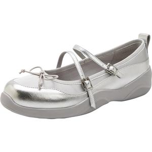 Bata小魔镜玛丽珍2024秋新款交叉带厚底通勤浅口娃娃单鞋UHA03CQ4