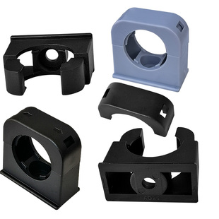 阻燃PA66尼龙弧形波纹管固定支架管夹卡扣管卡塑料固定座软管AD10