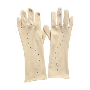 L家花样滑冰手套钻石女童中厚磨毛新品可定制中长款表演考级训练