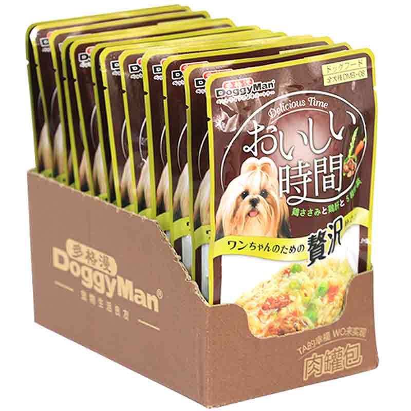 日本多格漫宠物小狗狗罐头湿粮妙鲜零食包泰迪幼犬鸡肉除臭12包