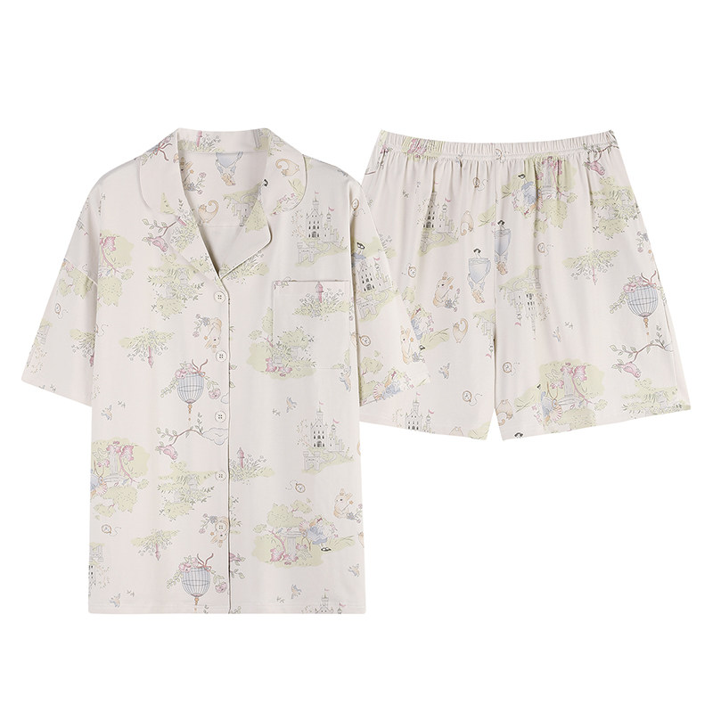 猫人睡衣女款2026新款夏季纯棉高级感女士短袖大码干练家居服夏天