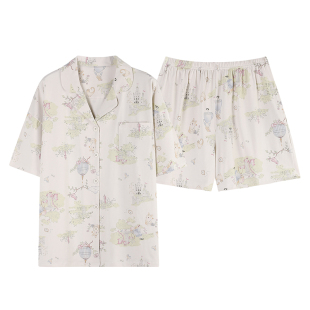 猫人睡衣女款2026新款夏季纯棉高级感女士短袖大码干练家居服夏天
