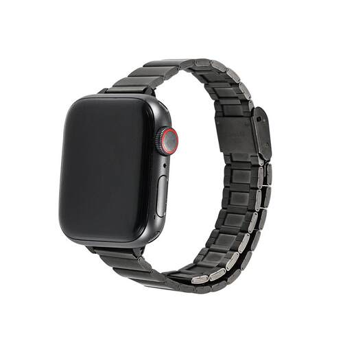 iserisewatch适用applewatchs11表带苹果手表10代iwatchs9金属链式s7细高级创意不锈钢45/41mm夏天透气男女款
