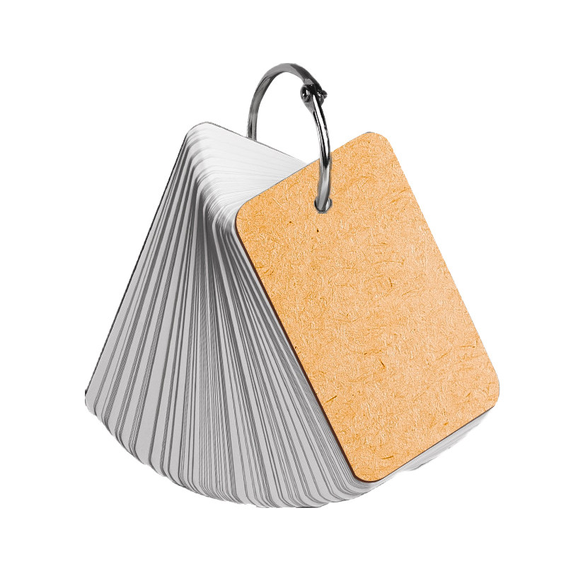 空白活页卡片英语单词卡环扣式硬卡纸便携高中随身简约记忆考研留言卡空白卡片白卡纸空白单词本迷你记忆卡